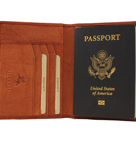 Visconti Soft Leather Passport Cover - Polo 2201